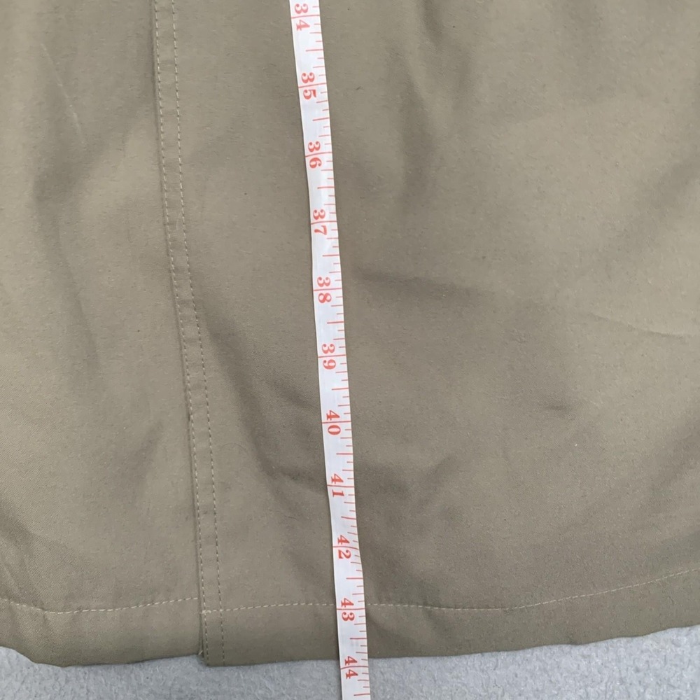 Chaps Men's Classic Trench Coat Size 42L Jacket Belted Removable Liner Khaki - Picture 8 of 10